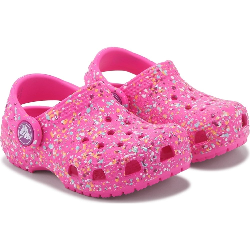 CROCS Pink Confetti Clog, C4